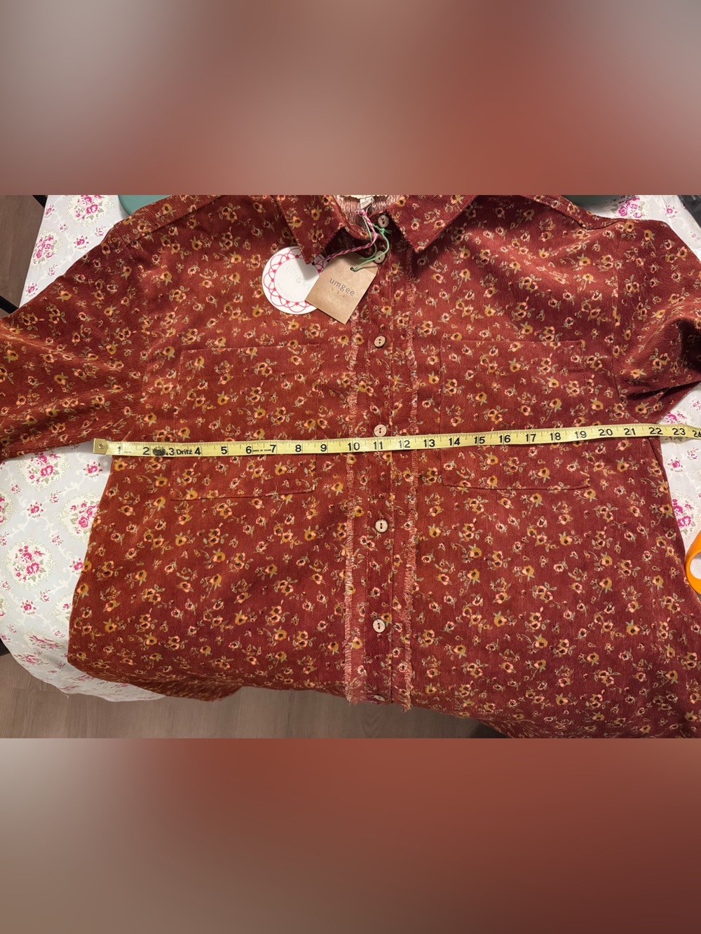 Umgee Corduroy Button-Up Dress NWT - Picture 10 of 12